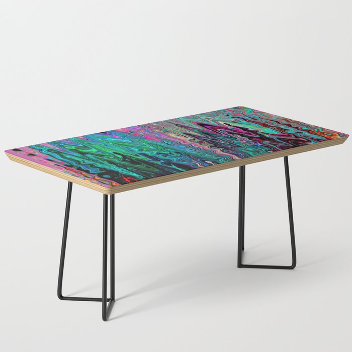 Colorful Psychedelic Distorted Paint Coffee Table