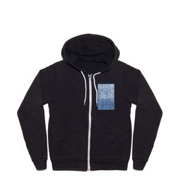 Puzzle in Blue with Raindrops Zip Hoodie