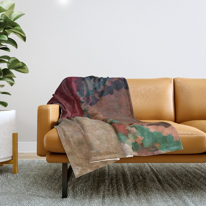 Ochre and grey clearance throw