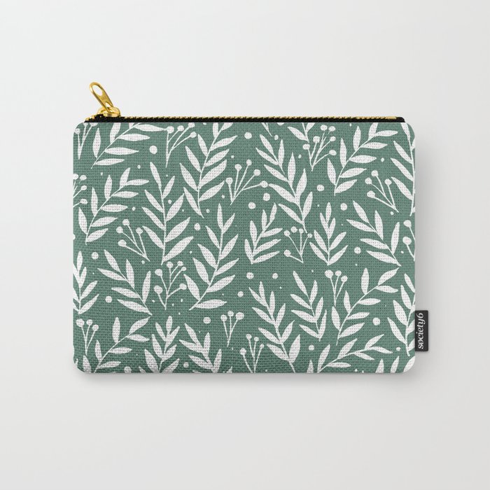 Festive branches - sage green Carry-All Pouch