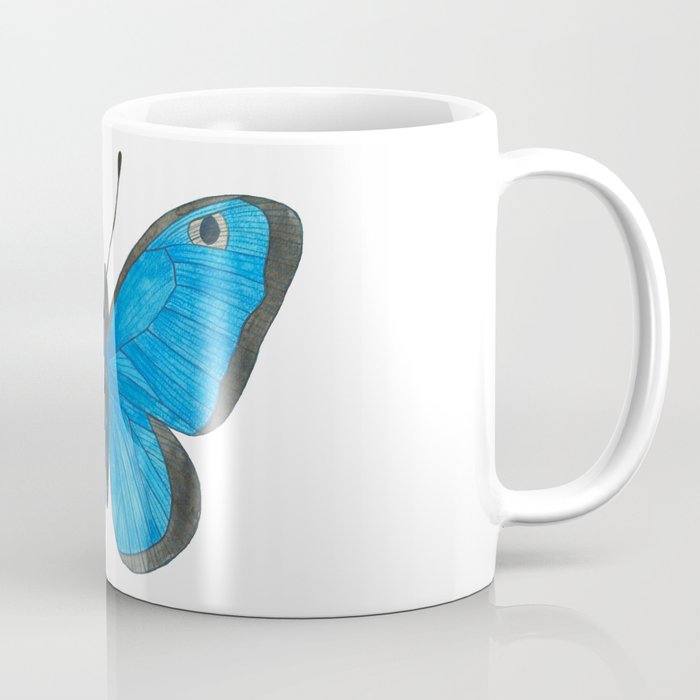 Morpho Butterfly Illustration Coffee Mug