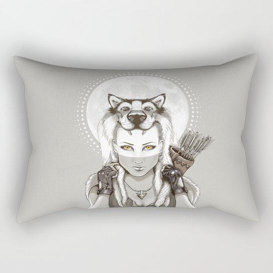 Fear Makes the Wolf... Rectangular Pillow