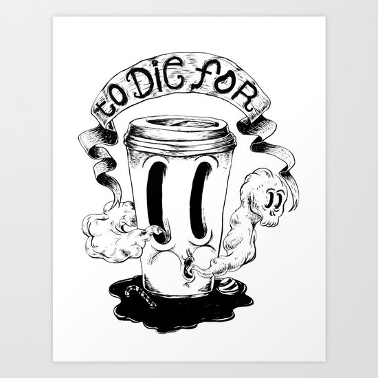 BLACK COFFEE Art Print