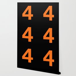 Number 4 (Orange & Black) Wallpaper