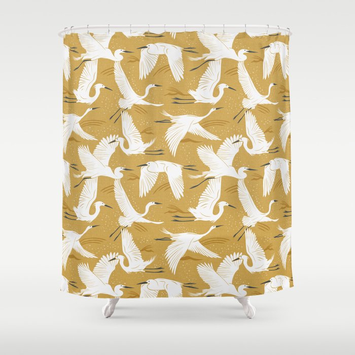 Soaring Wings - Goldenrod Yellow Shower Curtain