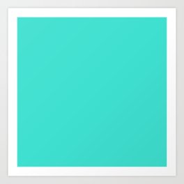Turquoise - Solid Color Collection Art Print