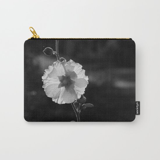 white flower Carry-All Pouch