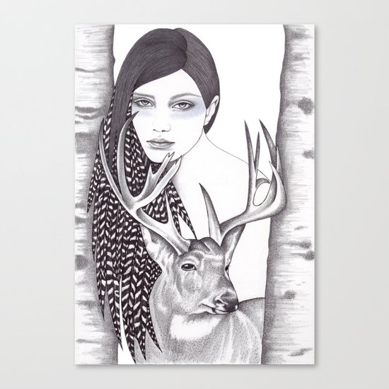 Silver Forest Canvas Print