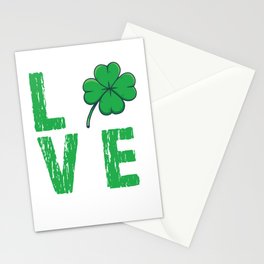 Shamrock Love Funny St Patrick Patty's Day Stationery Card