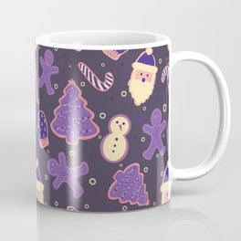 Christmas Cookies - Retro Purple Palette | Pattern Coffee Mug