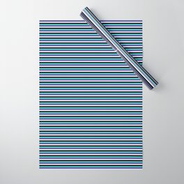 [ Thumbnail: Turquoise, Dark Slate Blue, Lavender, and Black Colored Striped/Lined Pattern Wrapping Paper ]