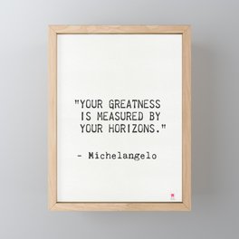Michelangelo quote 5 Framed Mini Art Print