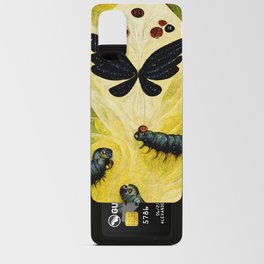 Black Caterpillars and Moth Android Card Case