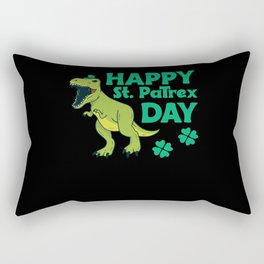 Happy St. Patrex Day Trex St. Patricks Pun Rectangular Pillow
