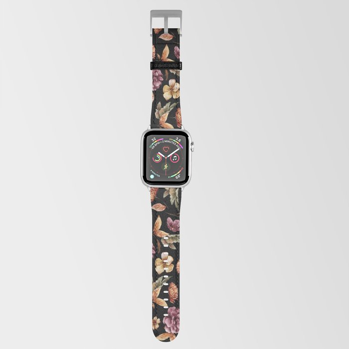 Watercolor Autumn leaves Seamless Patterns Apple Watch Band