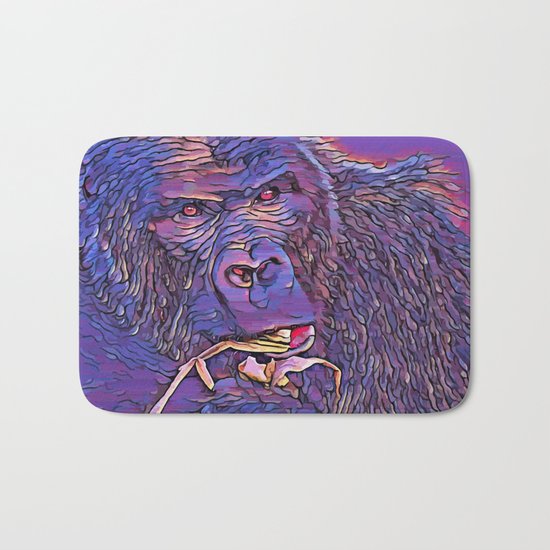 Feeding Gorilla Bath Mat