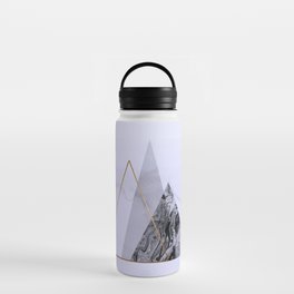 Abstract Icebergs Triangle Marble Geometry Periwinkle Copper Water Bottle