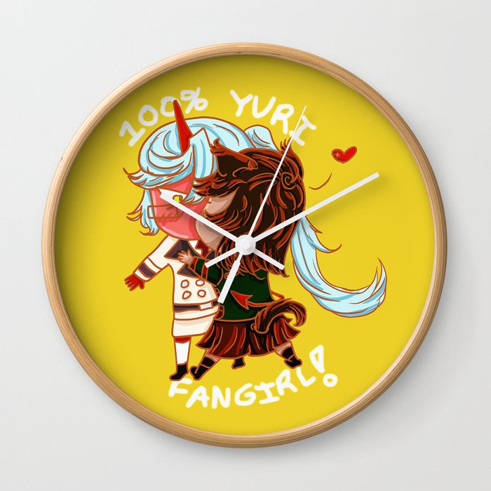 100% Yuri fangirl Wall Clock