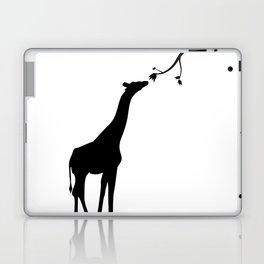 Giraffe reaching for leaves Laptop Skin