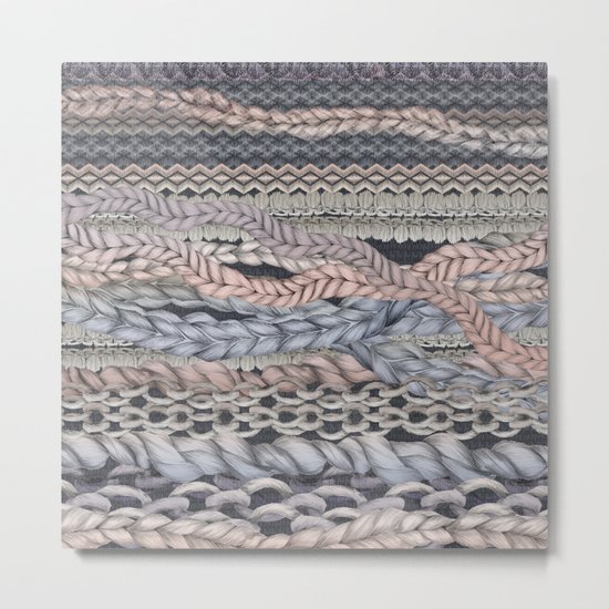 Romantic Stitches Metal Print