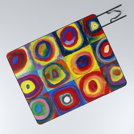 Kandinsky, Farbstudie - Quadrate und konzentrische Ringe, Color Study. Squares with Concentric Circles 1913 Picnic Blanket
