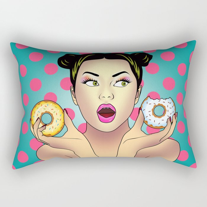 candy funny woman Rectangular Pillow
