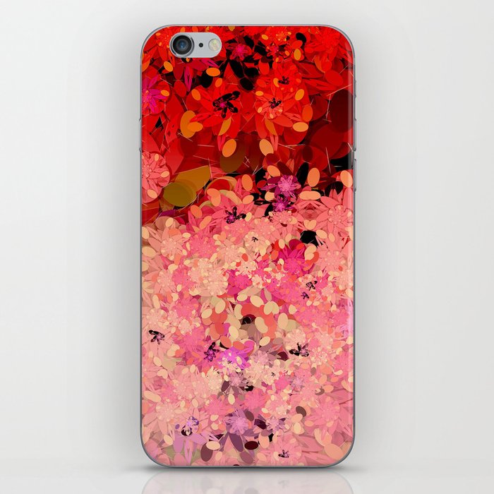 Two Different Worlds -- Floral Pattern iPhone Skin