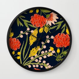 Chasing Colors Wall Clock | Boho, Red, Nature, Annaf31Design, Flowers, Pink, Florals, Floral, Trend, Lifestyle 