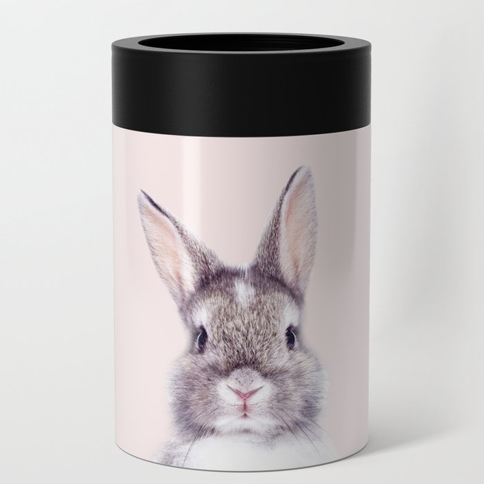 Baby Bunny, Baby Rabbit, Pink, Kids Art, Baby Animals Art Print By Synplus Can Cooler