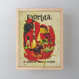 Florida Delta Air Lines Framed Mini Art Print