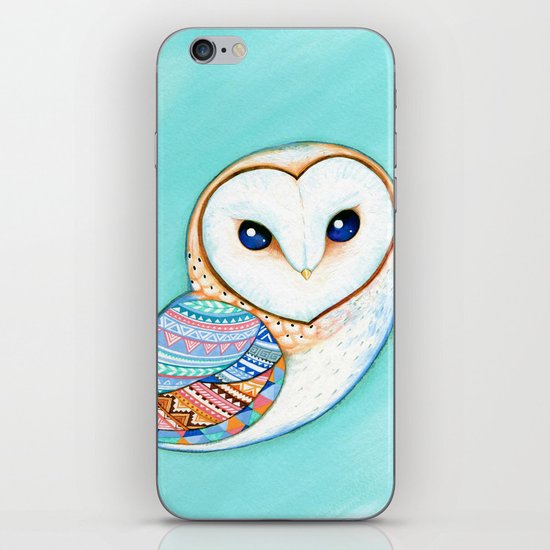 Tribal Pattern Barn Owl iPhone & iPod Skin