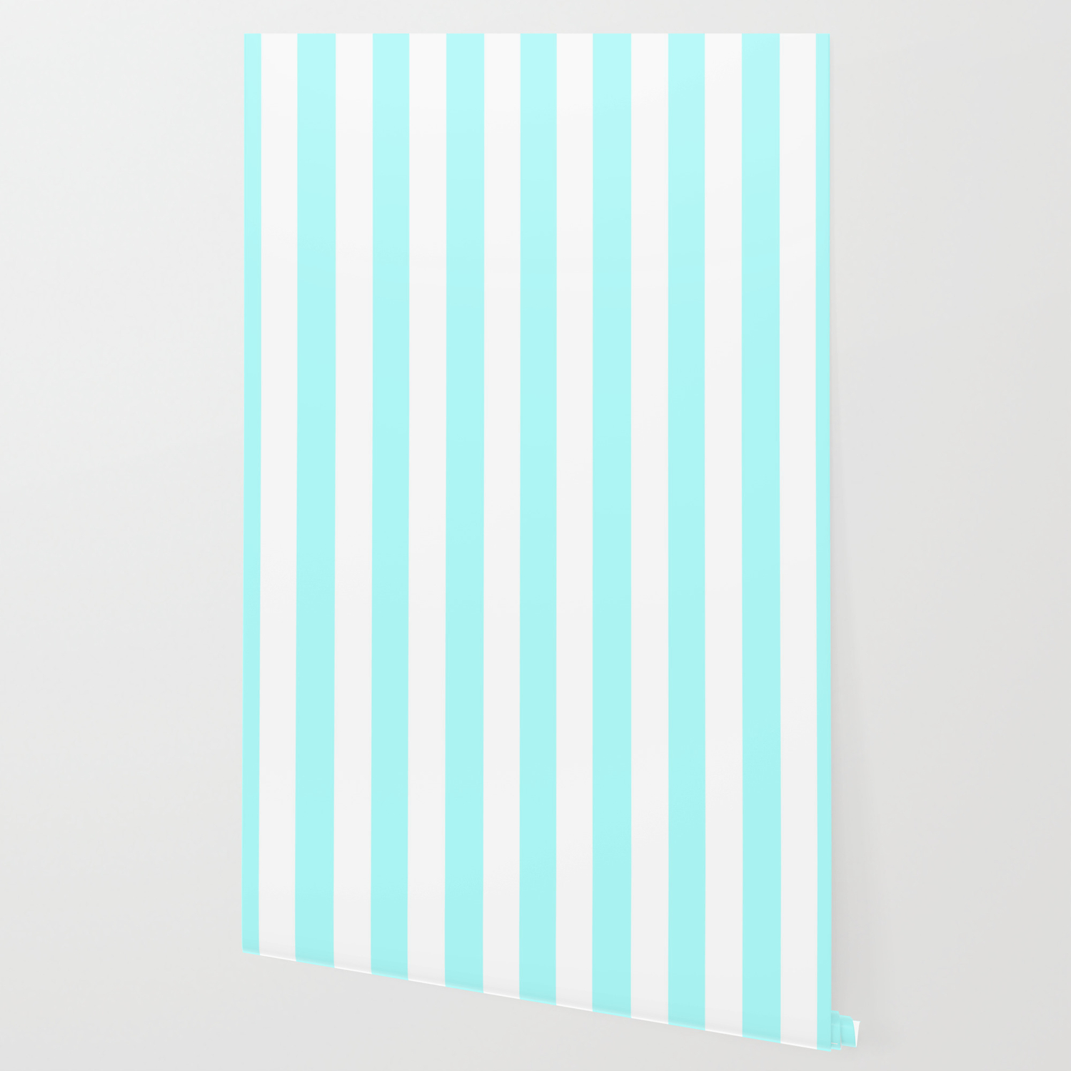 Celeste Heavenly Solid Color White Vertical Lines Pattern Wallpaper By Makeitcolorful Society6