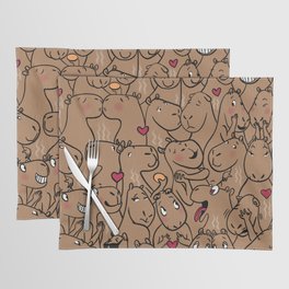 Capybara Cappy Valentine's Day Placemat