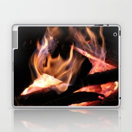 Camp Fire in the Winter Laptop Skin