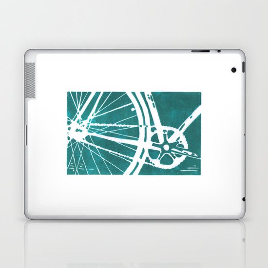 Teal Bike Laptop & iPad Skin