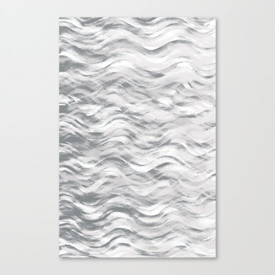 Silver Waves Canvas Print