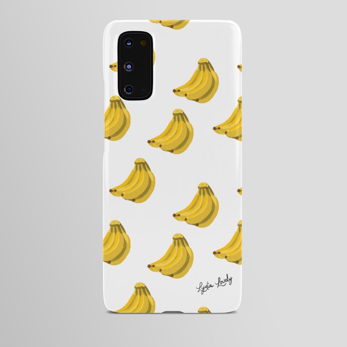 Bananas yellow- white/ transparent background Android Case