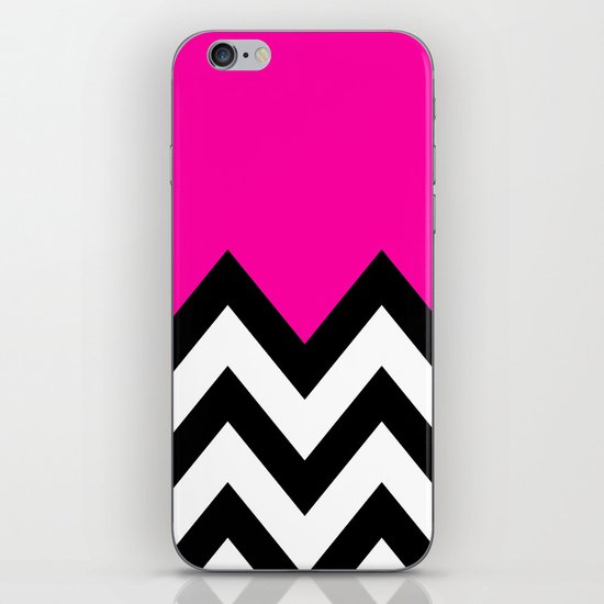 PINK COLORBLOCK CHEVRON iPhone & iPod Skin