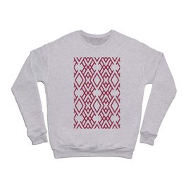 Dark Pink and White Striped Art Deco Pattern Pairs DE 2022 Trending Color Scarlet Apple DEA146 Crewneck Sweatshirt