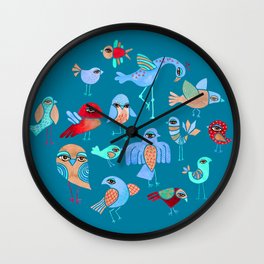 Quirky Birds Wall Clock