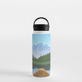 Colorado, USA - Retro travel minimalistic poster Water Bottle