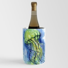 Jellyfish Watercolor Beautiful Sea Creatures Wine Chiller