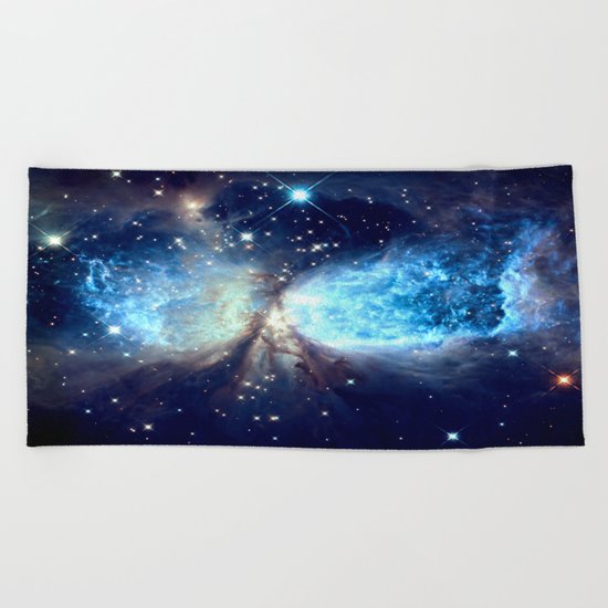 A Star is Born Teal Beach Towel