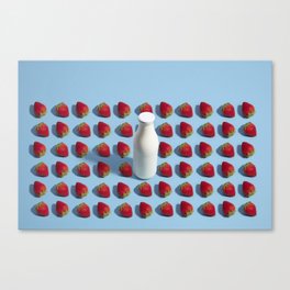 Strawberry milkshake Canvas Print