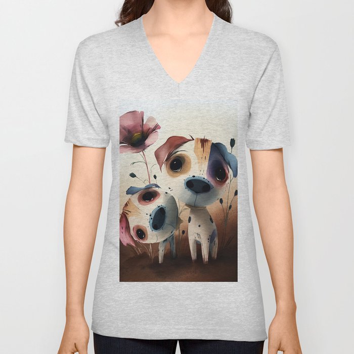 Canine Companionship I V Neck T Shirt
