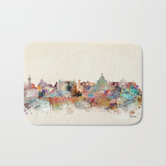 victoria canada skyline Bath Mat