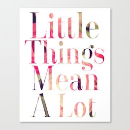 Little Things Mean A Lot Floral Canvas Print