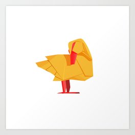 Origami Duck Art Print