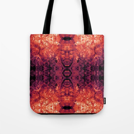 Brother Meditation - red purple Tote Bag