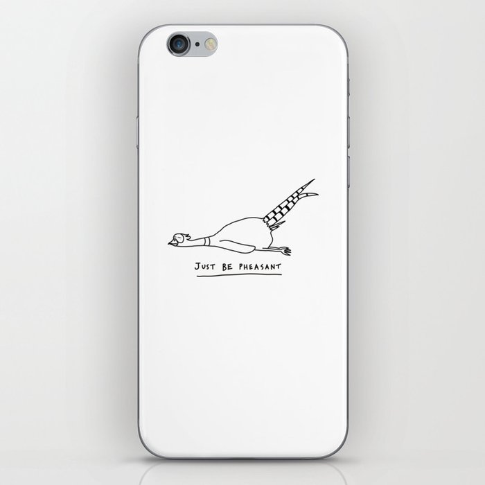 Pheasant funny design with pun iPhone Skin